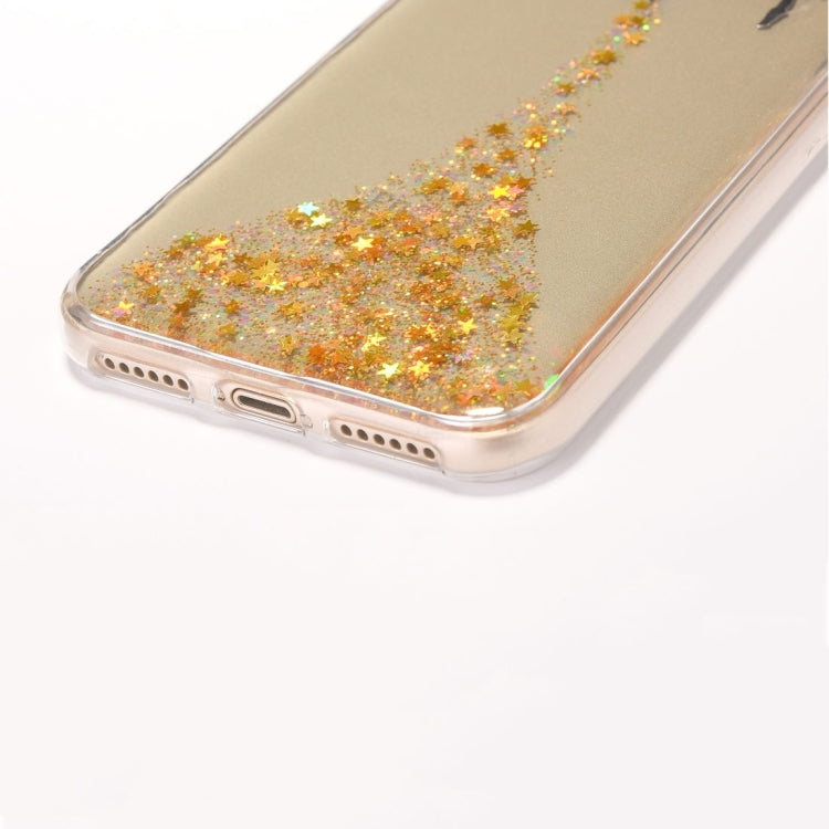 For iPhone X / XS Angel Pattern Epoxy Dripping Soft Protective Case