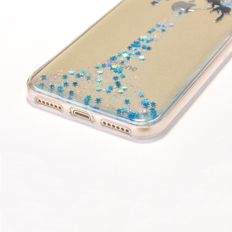 For iPhone X / XS Angel Pattern Epoxy Dripping Soft Protective Case