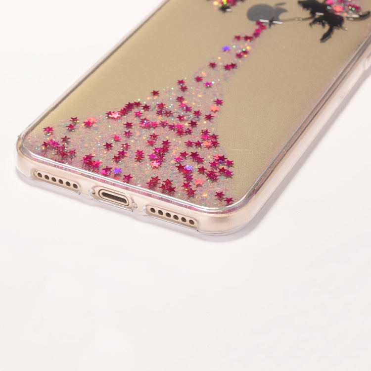 For iPhone X / XS Angel Pattern Epoxy Dripping Soft Protective Case