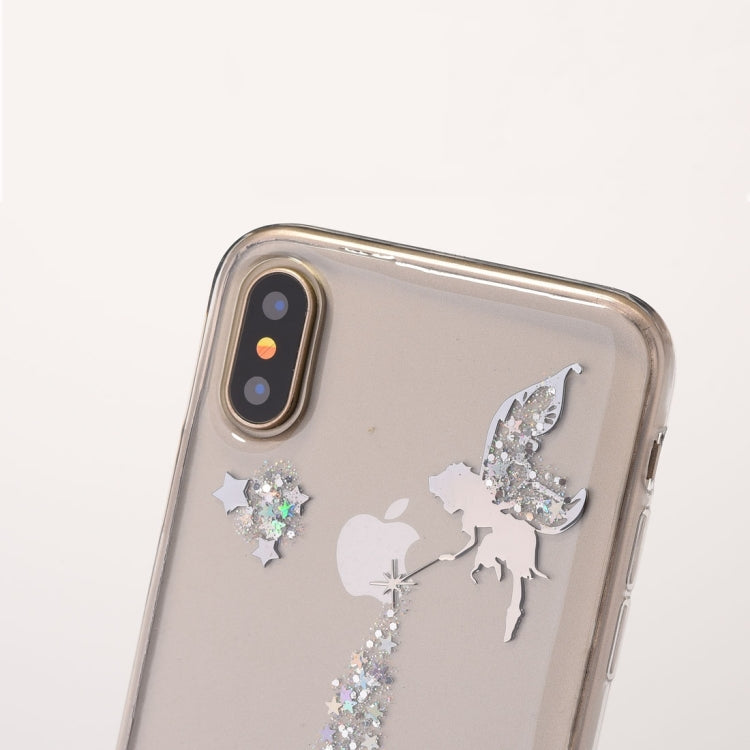 For iPhone X / XS Angel Pattern Epoxy Dripping Soft Protective Case