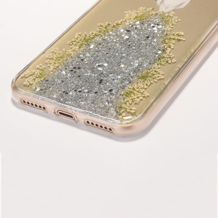 For iPhone X / XS Wedding Girl Pattern Epoxy Dripping Soft Protective Case