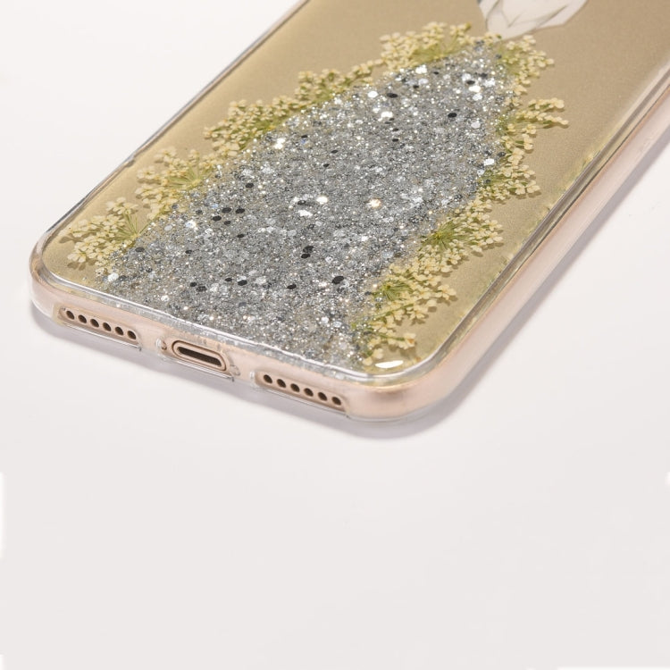 For iPhone X / XS Wedding Girl Pattern Epoxy Dripping Soft Protective Case