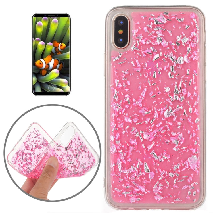 For iPhone X / XS Gold Foil Style Epoxy Dripping