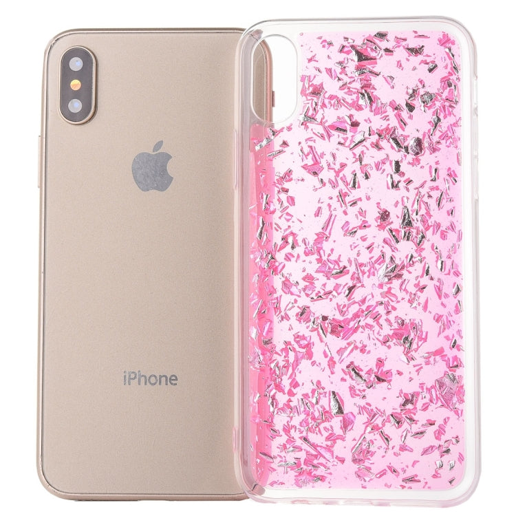 For iPhone X / XS Gold Foil Style Epoxy Dripping