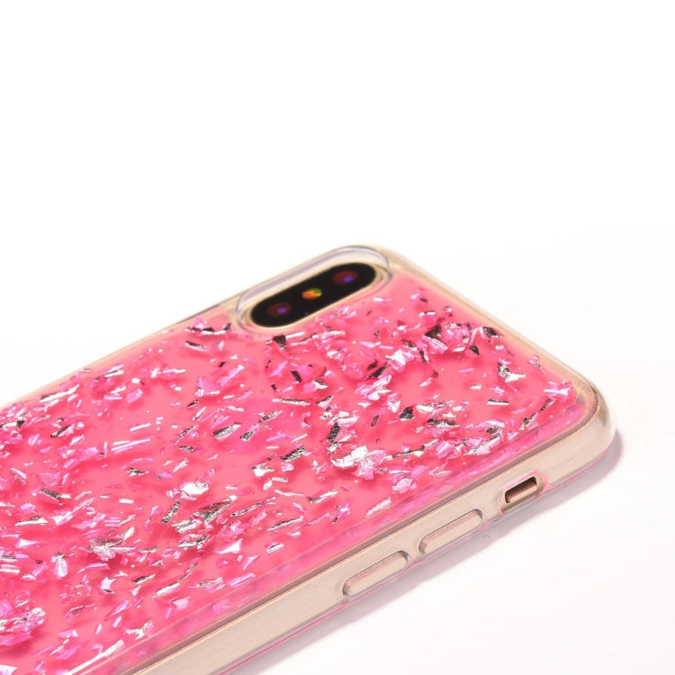 For iPhone X / XS Gold Foil Style Epoxy Dripping