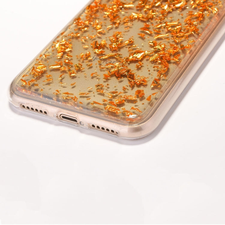 For iPhone X / XS Gold Foil Style Epoxy Dripping