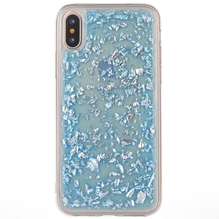 For iPhone X / XS Gold Foil Style Epoxy Dripping