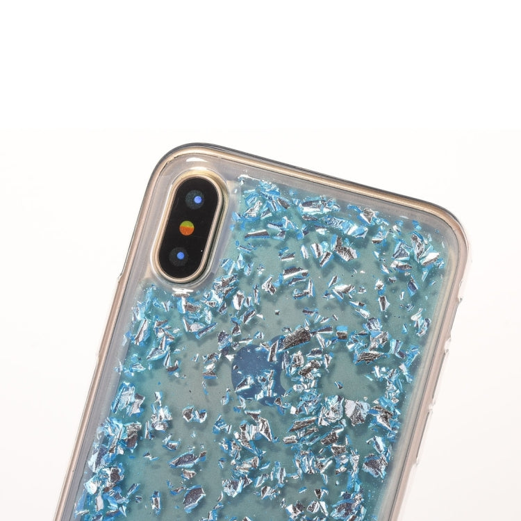 For iPhone X / XS Gold Foil Style Epoxy Dripping