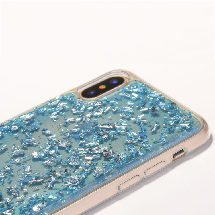 For iPhone X / XS Gold Foil Style Epoxy Dripping