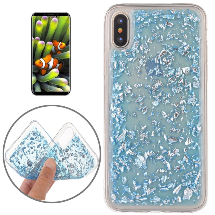 For iPhone X / XS Gold Foil Style Epoxy Dripping