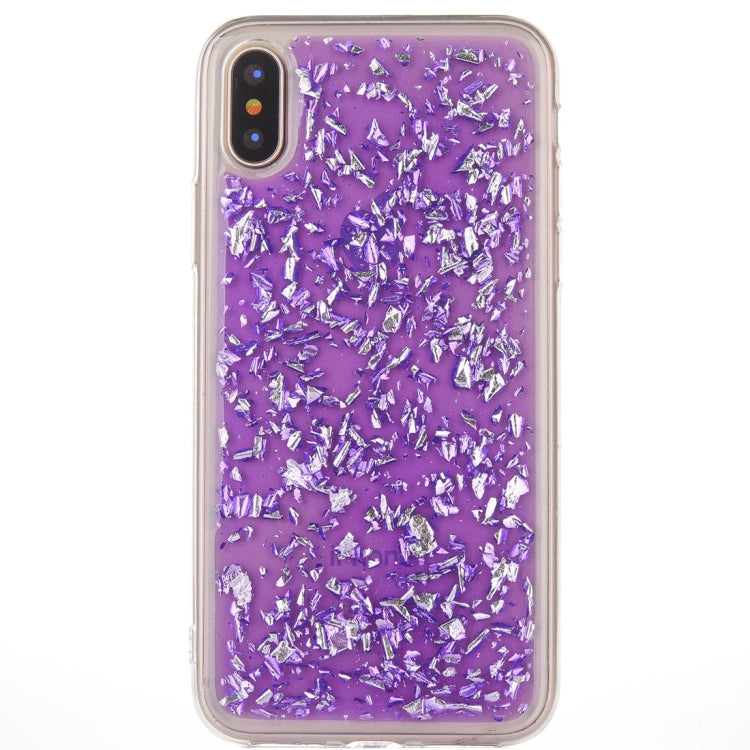 For iPhone X / XS Gold Foil Style Epoxy Dripping
