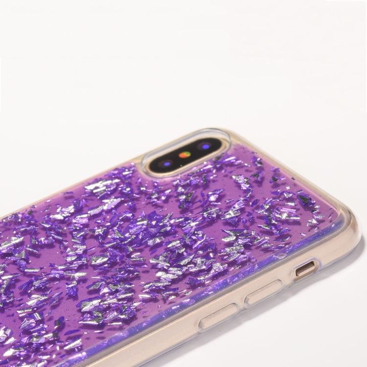 For iPhone X / XS Gold Foil Style Epoxy Dripping