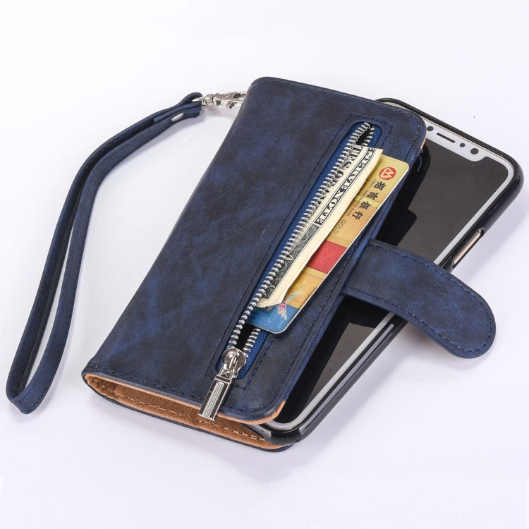 For iPhone X / XS Crazy Horse Texture Horizontal Flip Detachable Leather Case with Card Slots & Wallet & Photo Frame & Lanyard