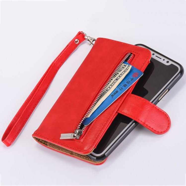 For iPhone X / XS Crazy Horse Texture Horizontal Flip Detachable Leather Case with Card Slots & Wallet & Photo Frame & Lanyard