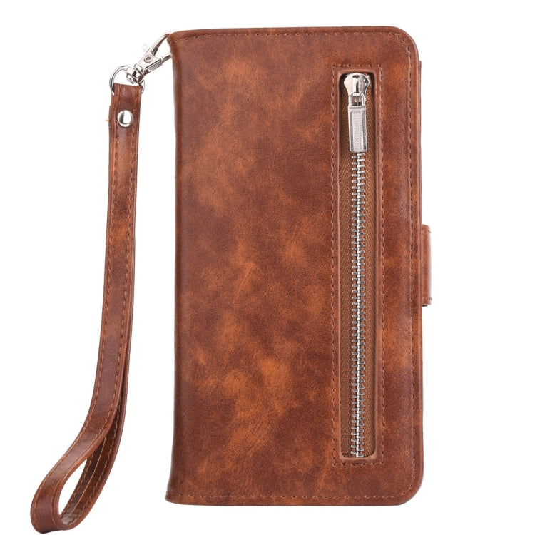 For iPhone X / XS Crazy Horse Texture Horizontal Flip Detachable Leather Case with Card Slots & Wallet & Photo Frame & Lanyard