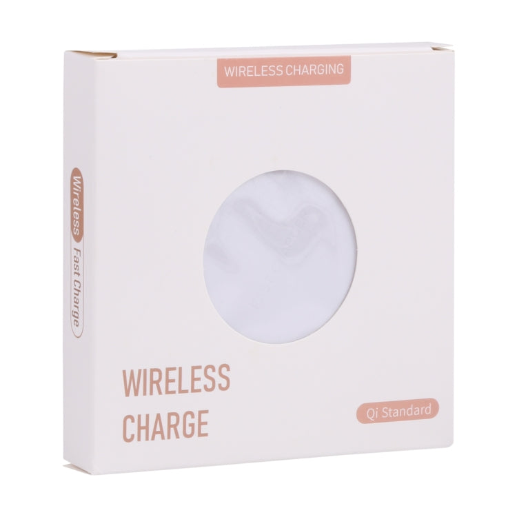 10W QI Plaid Pattern Round Plastic Wireless Charger