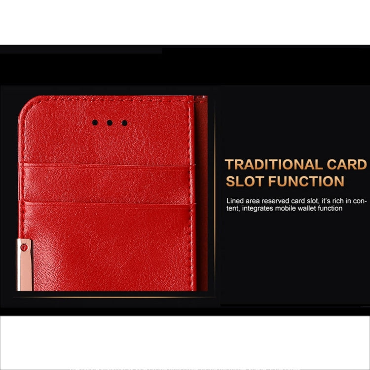 For iPhone X / XS KALAIDENG ROYALE Series TPU Magnetic Horizontal Flip Genuine Leather Case with Card Slots & Holder (Black)