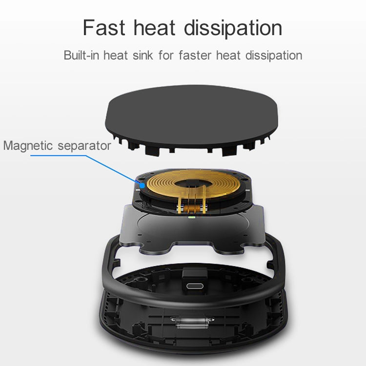 10W Max Fast Charging ABS Pad Qi Standard Wireless Charger with Indicator Light, CD-1054 10W Qi Standard High Speed Wireless Charger