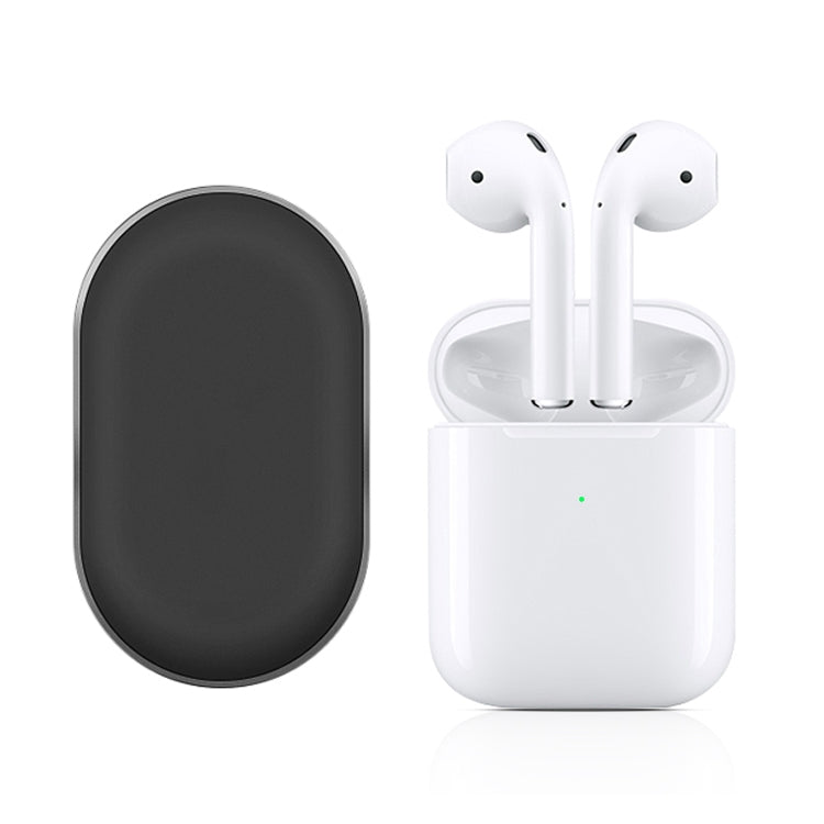 10W Max Fast Charging ABS Pad Qi Standard Wireless Charger with Indicator Light, CD-1054 10W Qi Standard High Speed Wireless Charger + TWS Wireless Bluetooth 5.0 Earphone