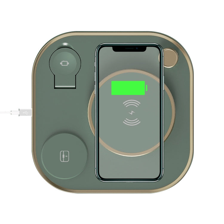 X3 15W 3 in 1 Wireless Charger, Basic (Green)