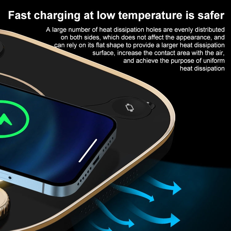 X3 15W 3 in 1 Wireless Charger, Basic (Green)