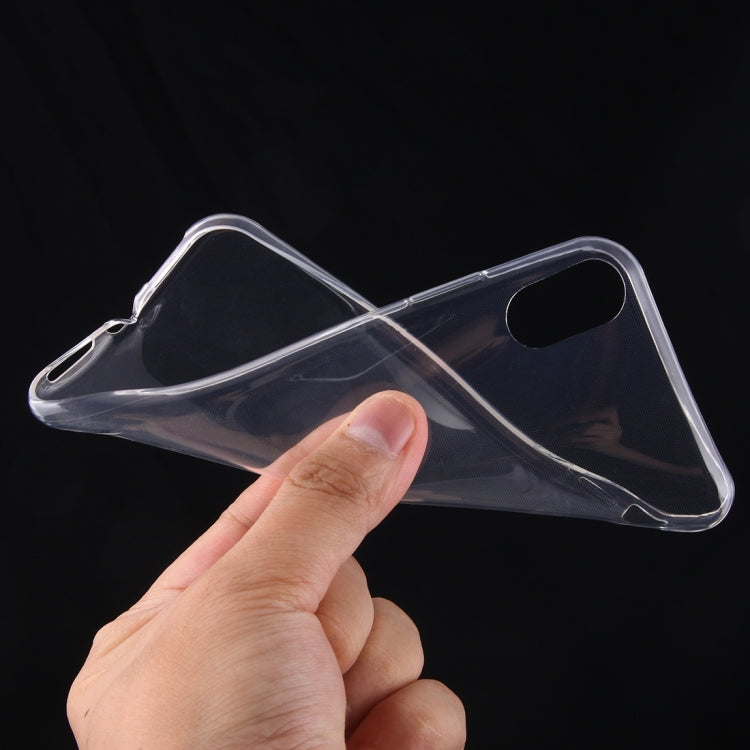 For iPhone X / XS 0.75mm Ultra-thin Transparent TPU Protective Case(Transparent)