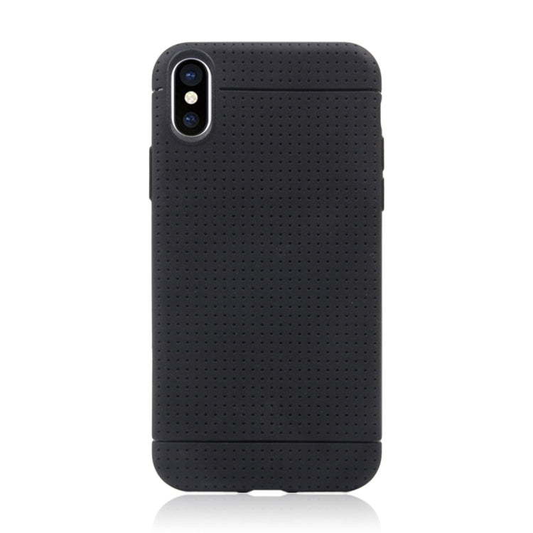 For iPhone X / XS Honeycomb TPU Dropproof Protective Back Cover Case