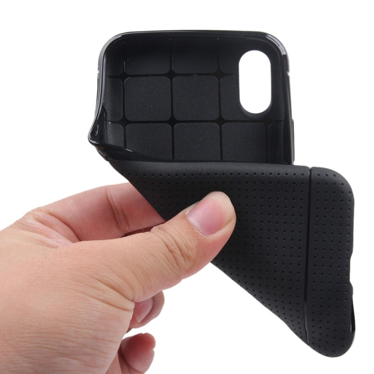 For iPhone X / XS Honeycomb TPU Dropproof Protective Back Cover Case