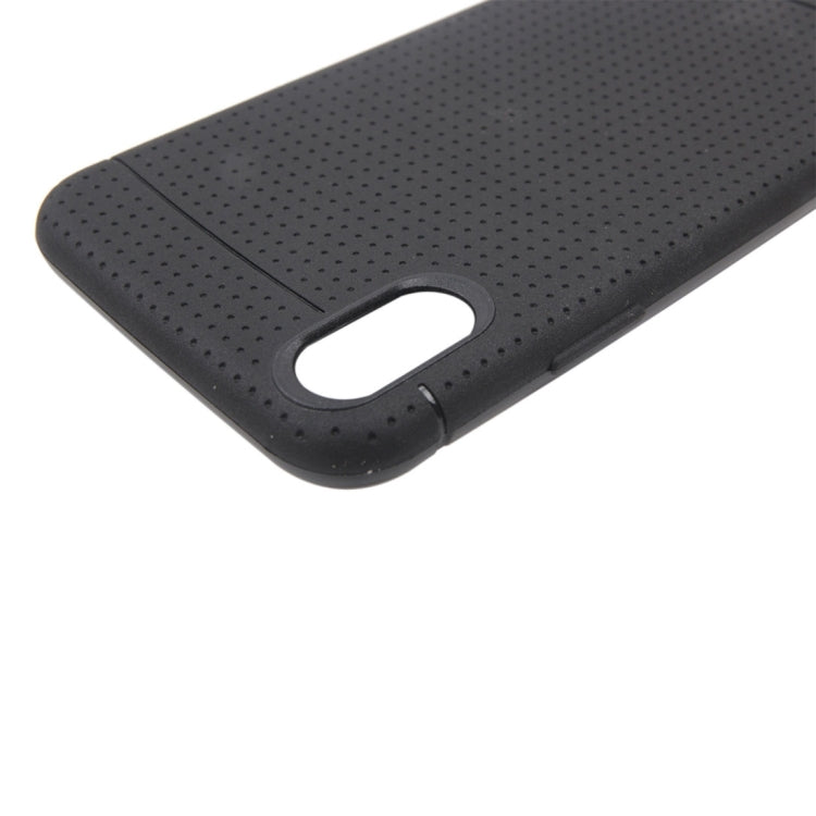 For iPhone X / XS Honeycomb TPU Dropproof Protective Back Cover Case