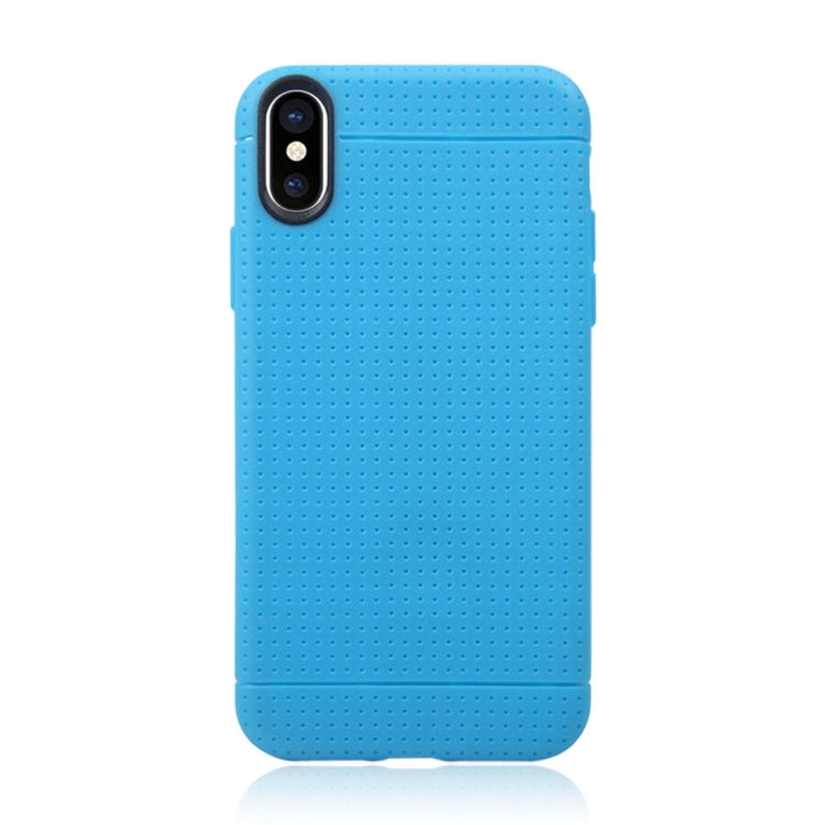 For iPhone X / XS Honeycomb TPU Dropproof Protective Back Cover Case