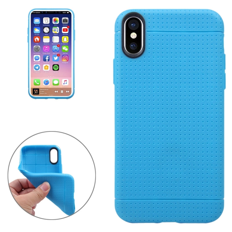 For iPhone X / XS Honeycomb TPU Dropproof Protective Back Cover Case