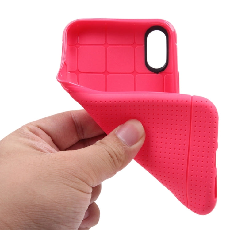 For iPhone X / XS Honeycomb TPU Dropproof Protective Back Cover Case