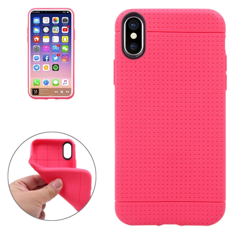 For iPhone X / XS Honeycomb TPU Dropproof Protective Back Cover Case