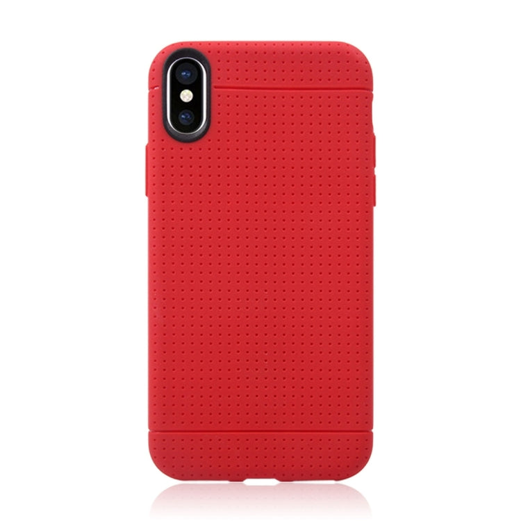 For iPhone X / XS Honeycomb TPU Dropproof Protective Back Cover Case