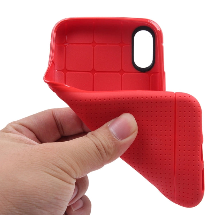 For iPhone X / XS Honeycomb TPU Dropproof Protective Back Cover Case