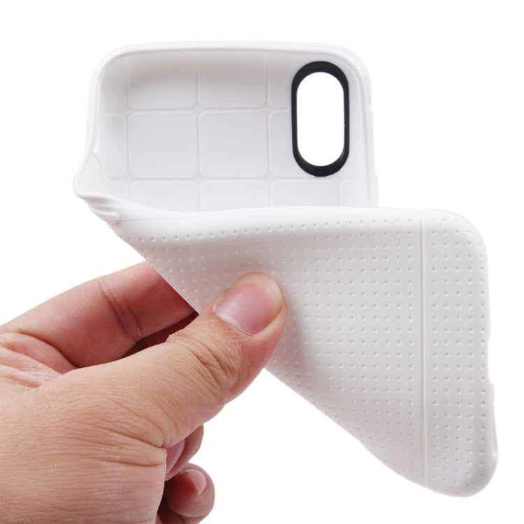 For iPhone X / XS Honeycomb TPU Dropproof Protective Back Cover Case