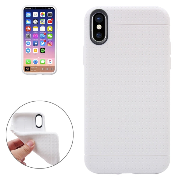 For iPhone X / XS Honeycomb TPU Dropproof Protective Back Cover Case