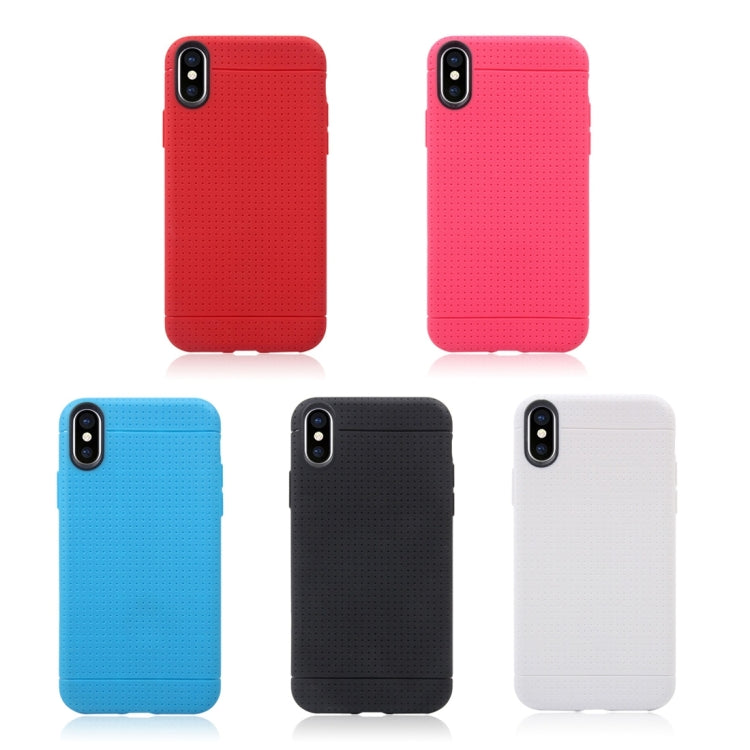 For iPhone X / XS Honeycomb TPU Dropproof Protective Back Cover Case