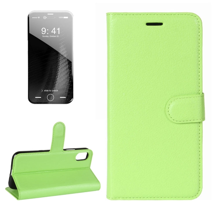 For iPhone X / XS Litchi Texture Horizontal Flip Leather Case with Holder & Card Slots & Wallet