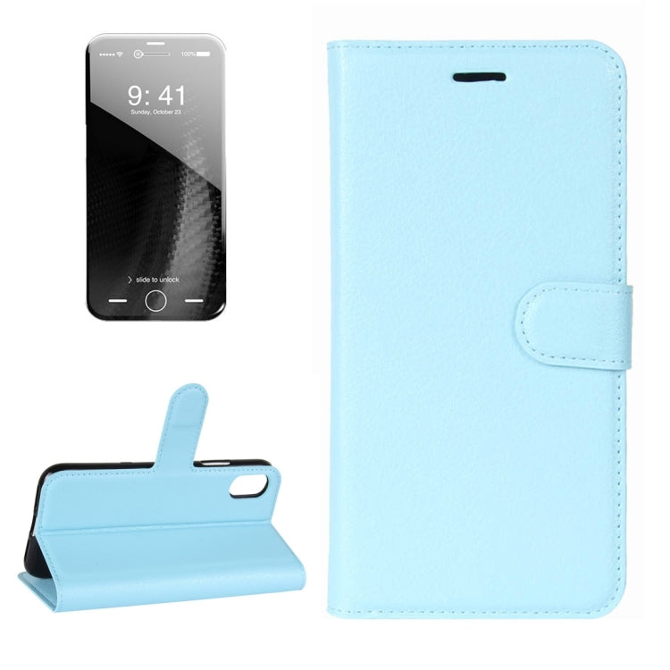 For iPhone X / XS Litchi Texture Horizontal Flip Leather Case with Holder & Card Slots & Wallet