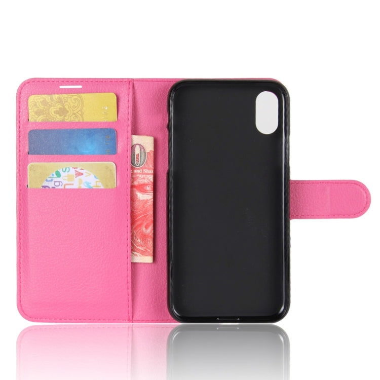 For iPhone X / XS Litchi Texture Horizontal Flip Leather Case with Holder & Card Slots & Wallet