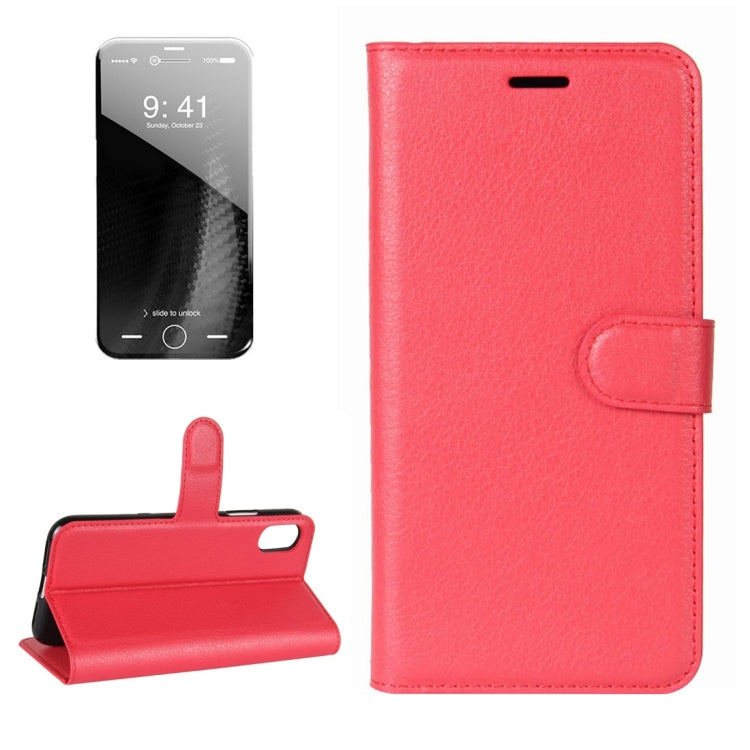 For iPhone X / XS Litchi Texture Horizontal Flip Leather Case with Holder & Card Slots & Wallet
