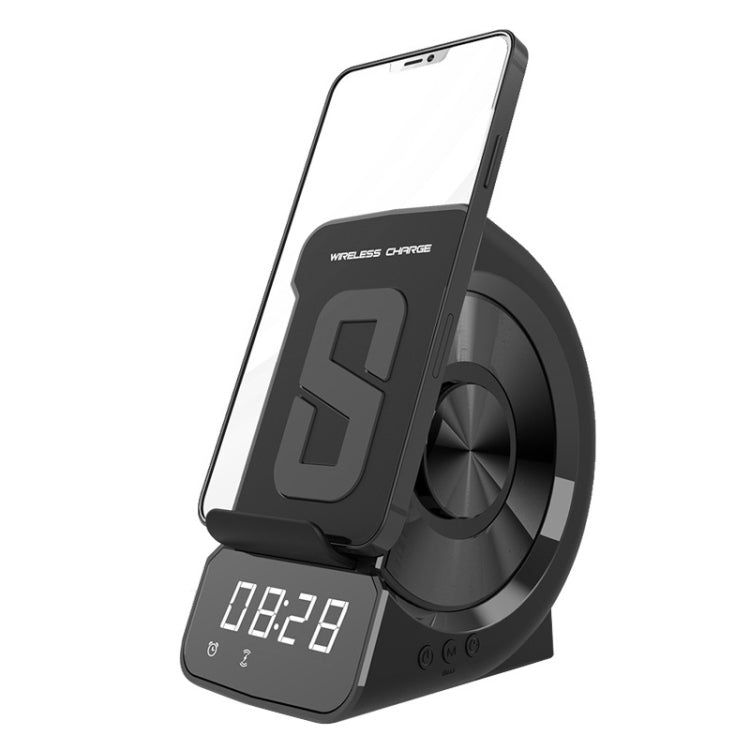 WD-200 10W 3 In 1 Multi-function Wireless Charger with Bluetooth Speaker Alarm Clock