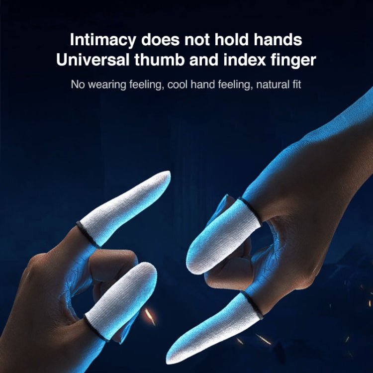 4 PCS Ice Silk Glass Fiber Ultra-thin Breathable Mobile Game Finger Sleeve(Blue)