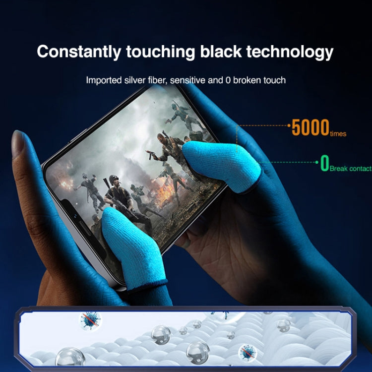 4 PCS Ice Silk Glass Fiber Ultra-thin Breathable Mobile Game Finger Sleeve(Blue)