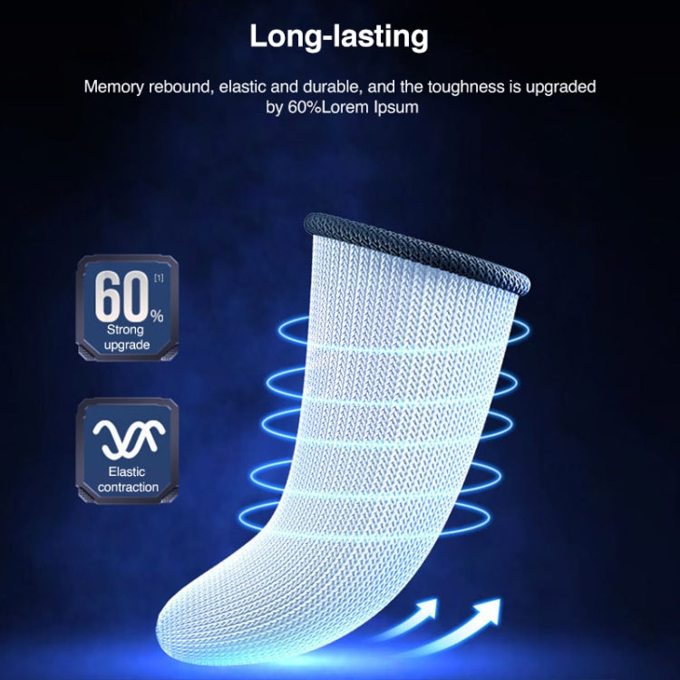 4 PCS Ice Silk Glass Fiber Ultra-thin Breathable Mobile Game Finger Sleeve(Blue)