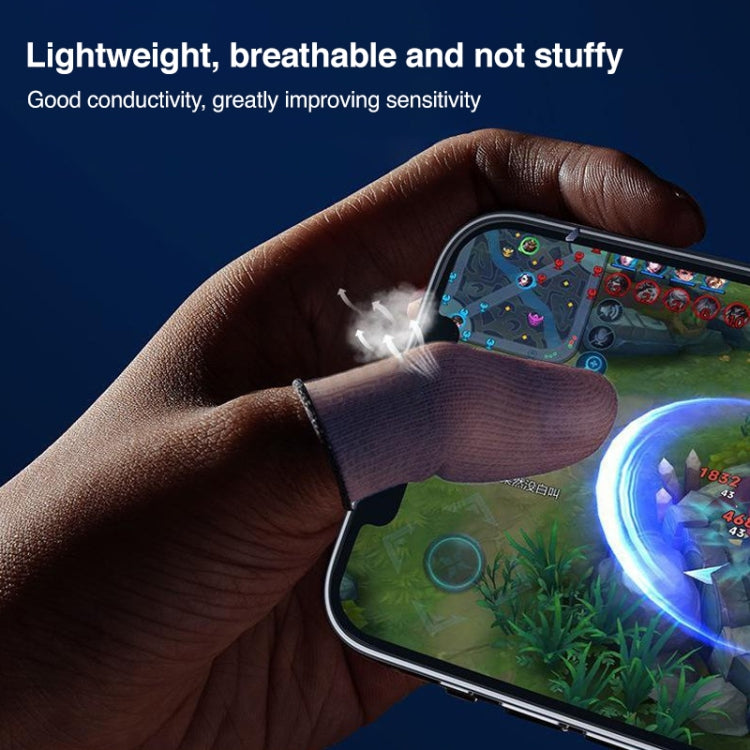 4 PCS Ice Silk Glass Fiber Ultra-thin Breathable Mobile Game Finger Sleeve(Blue)