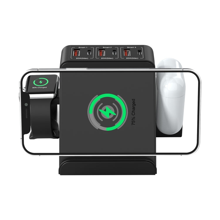 F8 6 in 1 80W Type-C / USB-C Interface Multifunctional Wireless Charging Dock