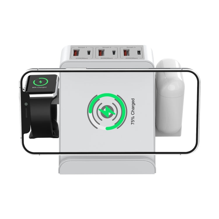 F8 6 in 1 80W Type-C / USB-C Interface Multifunctional Wireless Charging Dock