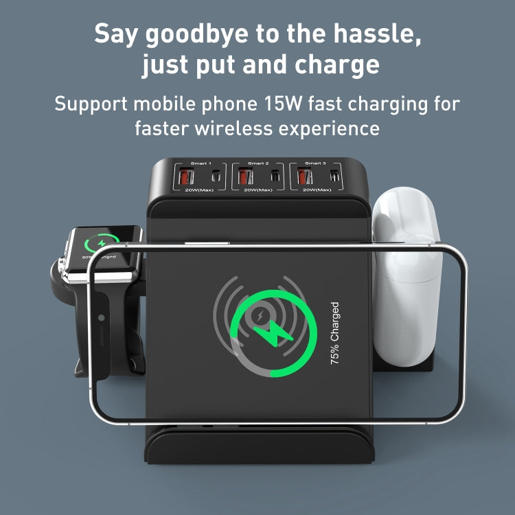F8 6 in 1 80W Type-C / USB-C Interface Multifunctional Wireless Charging Dock